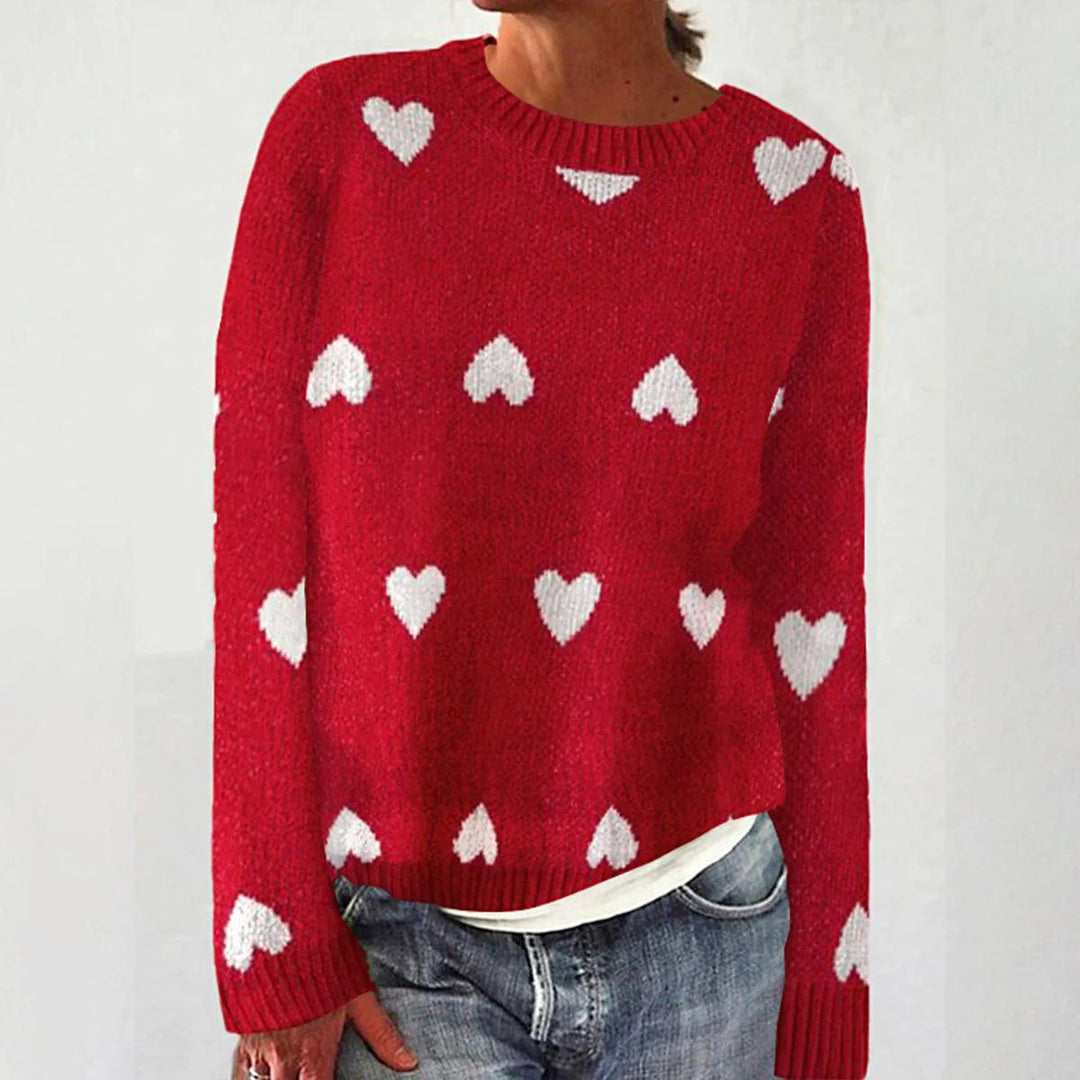 Pull en tricot doux pour femmes avec une broderie unique de flocon de neige Chic & Stil