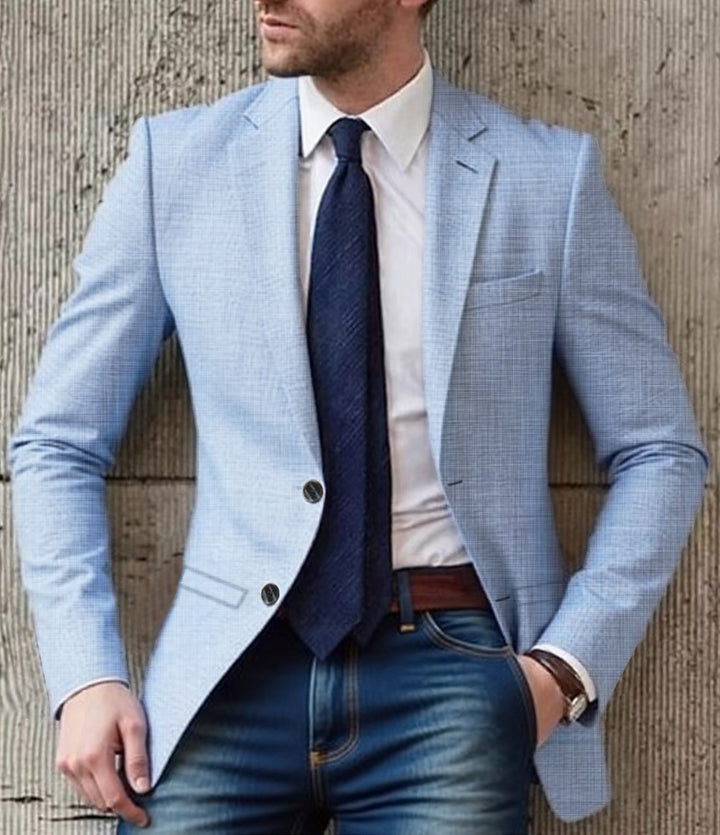 Modern suit jacket for men, single button Lune London