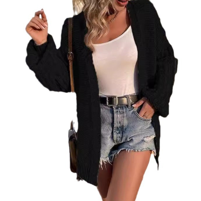 Women's knit jacket with voluminous sleeves and a relaxed fit Lune London
