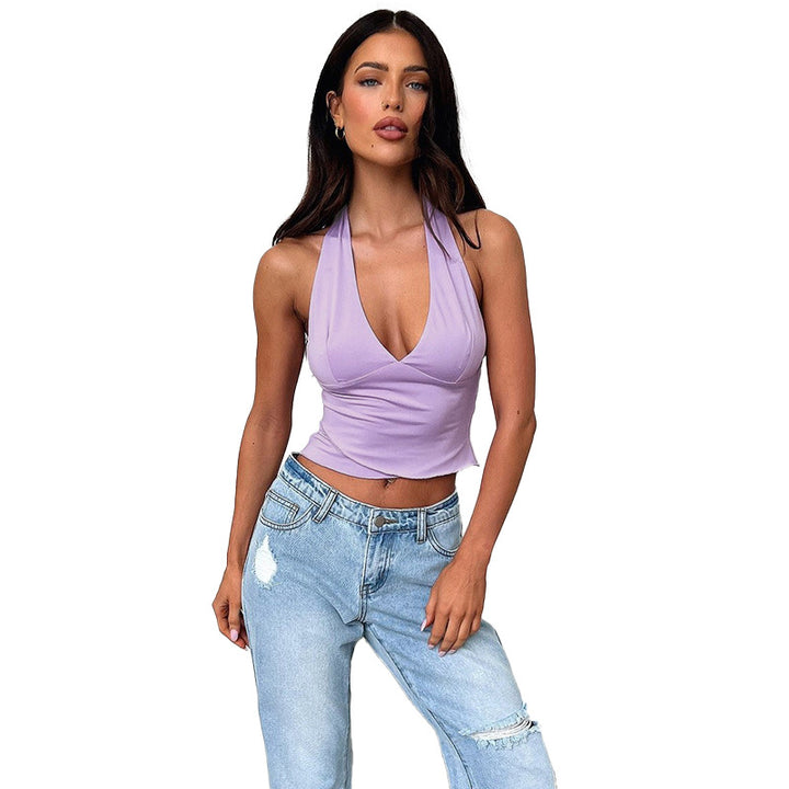 Dame Necklace Crop Top Lune London