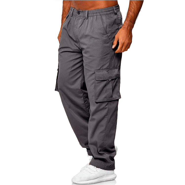 Men's cargo pants with elastic waistband and multifunctional pockets Lune London