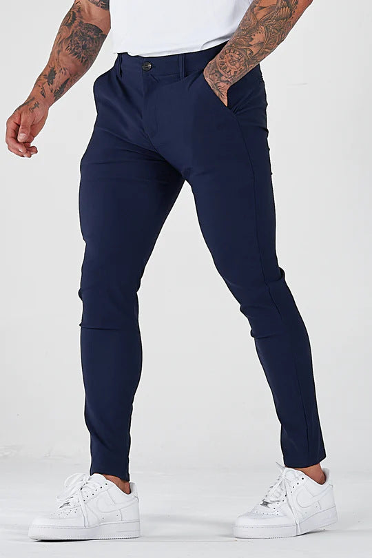 Slim-fit chinos for men with stretch content Lune London