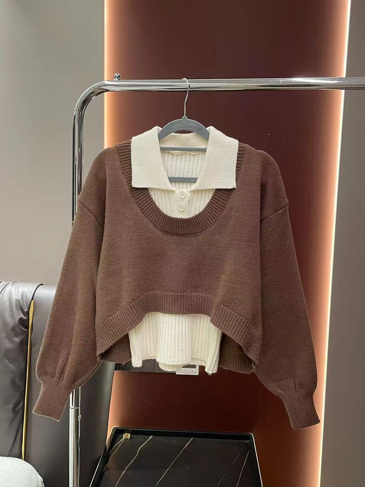 Short sweater for women with wide sleeves and a structured design Lune London