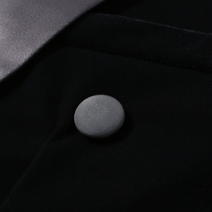 Sparkling velvet jacket for men with satin collar Lune London