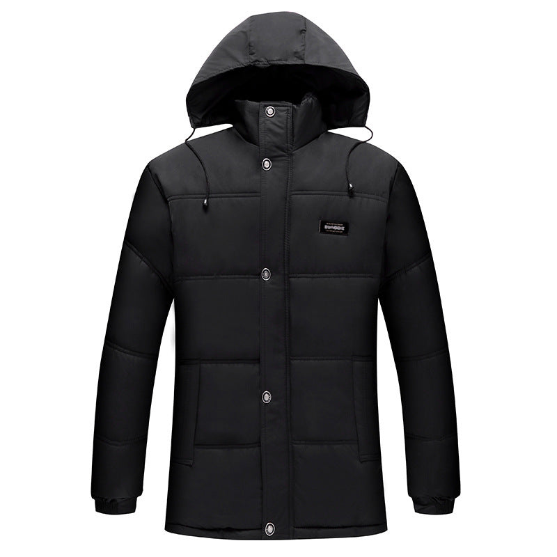 Men's winter jacket quilted with insulating hood and soft inner lining Lune London