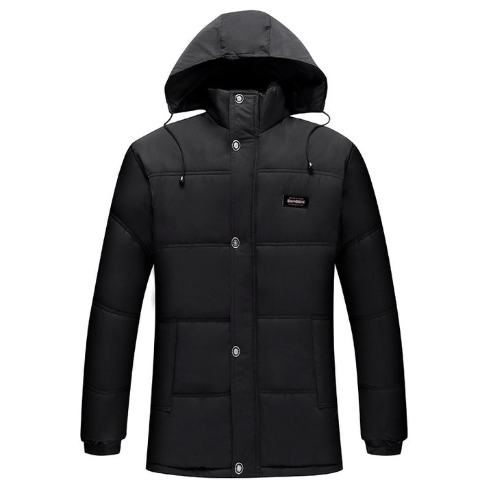 Men's winter jacket quilted with insulating hood and soft inner lining Lune London