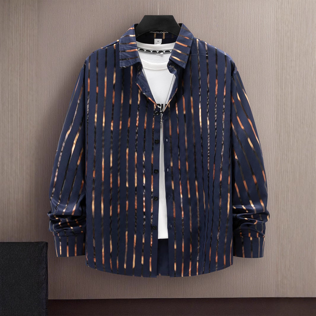 Lune London Slim-fit Striped Button-up Shirt for Men