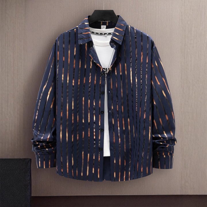 Lune London Slim-fit Striped Button-up Shirt for Men
