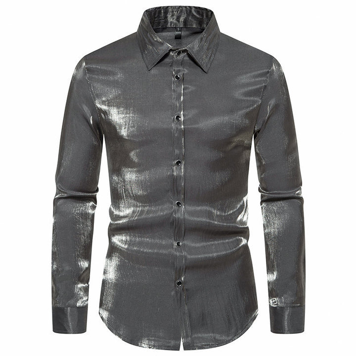 Men's long sleeve shirt with shiny finish and elegant cut Lune London
