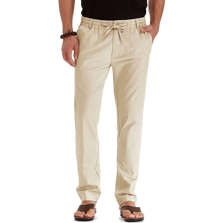 Casual linen pants for men with elastic waistband and comfortable fit Lune London