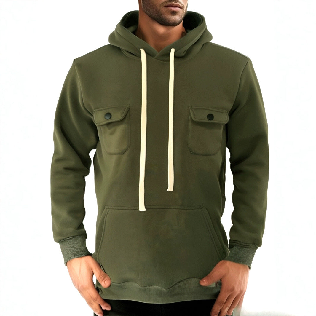 Men's hoodie with practical pockets and modern design Lune London