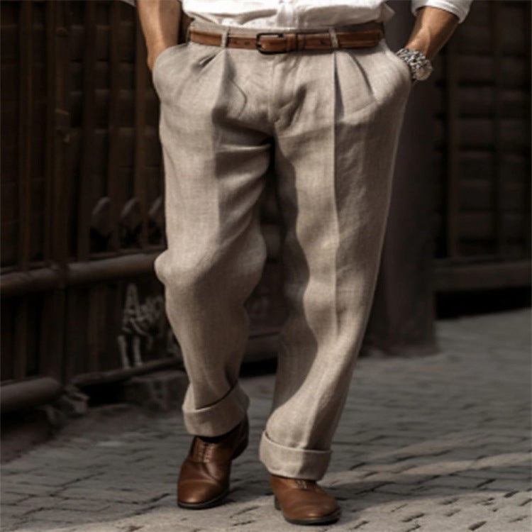 Elegant linen trousers for men with a comfortable fit Lune London