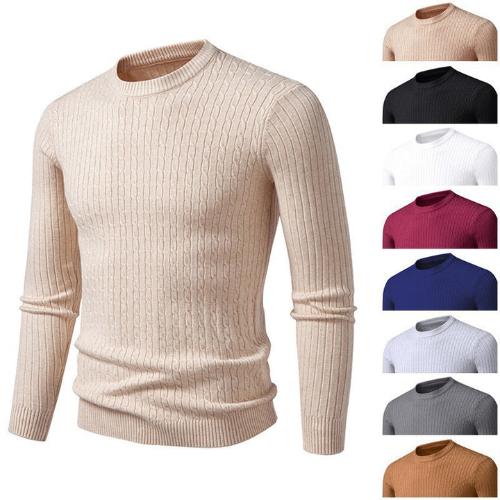Stylish knitted sweater for men with textured braids design Lune London
