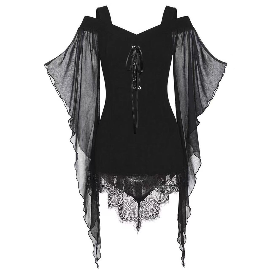 Women lace-up off-shoulder top Lune London