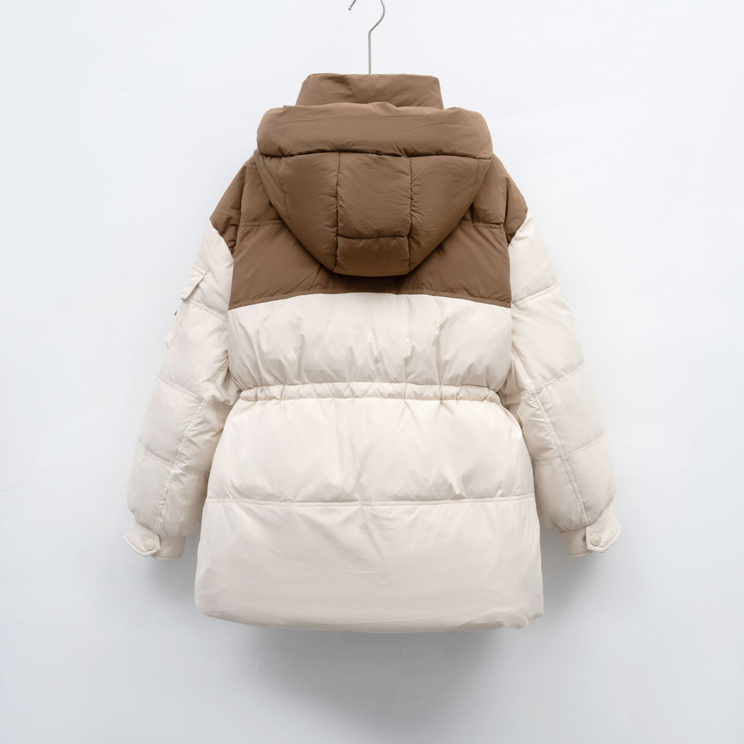 Fashion women's winter jacket with functional pockets and large hood Lune London