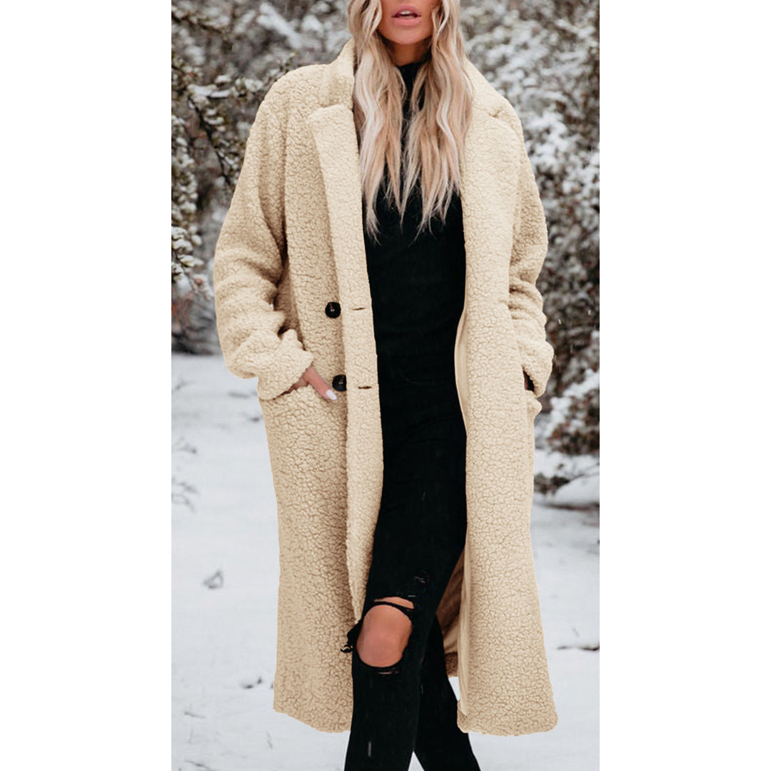Ladies Teddy Coat with Buttons Lune London