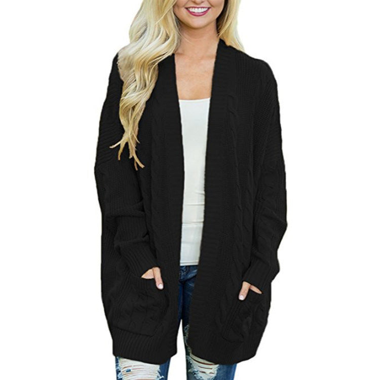 Ladies Chunky Knit Cardigan with deep pockets and elegant structure Lune London