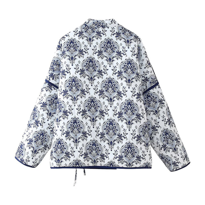 Quilted jacket for women with floral design and modern cut Lune London