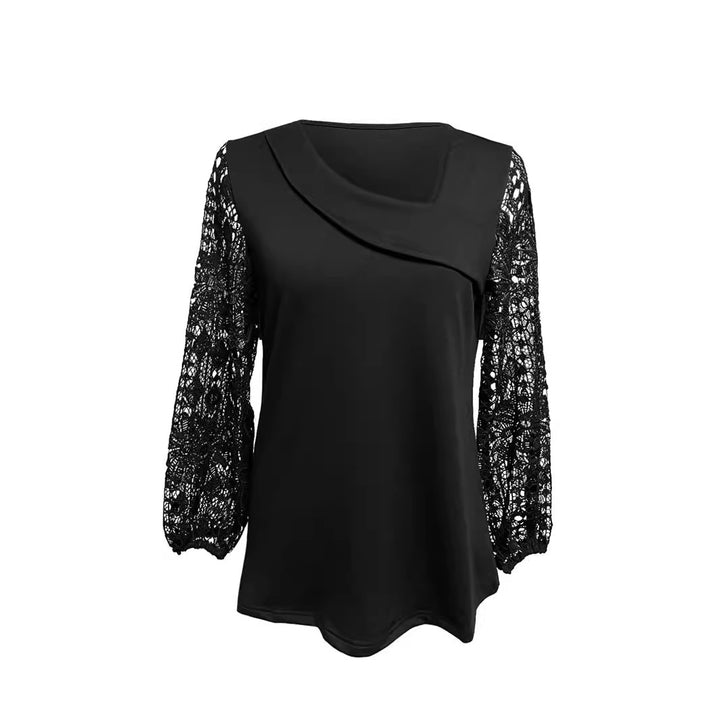 Blouse de créateur pour femmes avec inserts en dentelle et coupe élégante Chic & Stil
