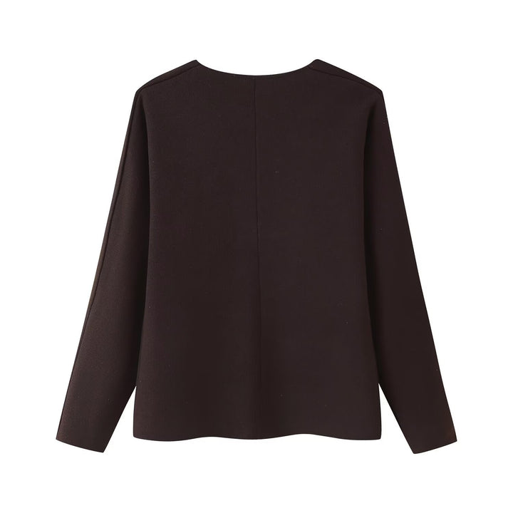 Ladies elegant knitted vest with V-neck and buttons Lune London