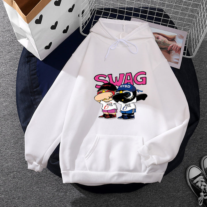 Women's hoodie with funny cartoon design Chic & Stil