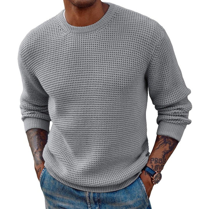 Men's knitted sweater with textured fabric Lune London