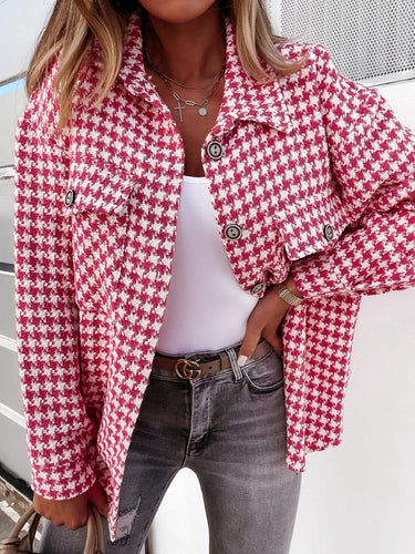 Oversized casual shirt jacket for women with button placket and chest pockets Lune London