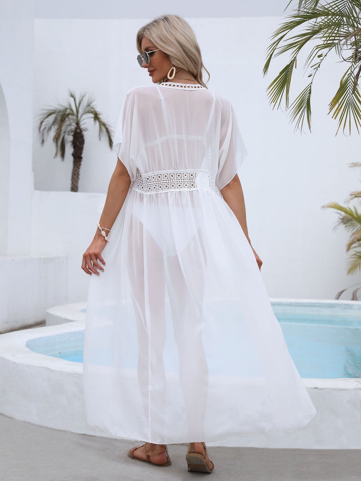 Woman Transparent Lace Beach Cover Dress Lune London