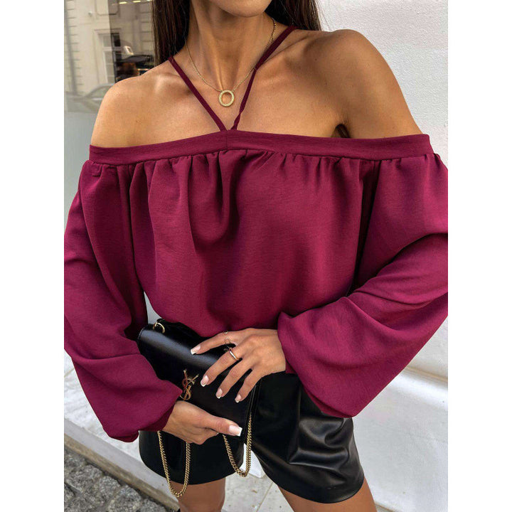 Women Off-Shoulder Blouse Leopard Print Lune London