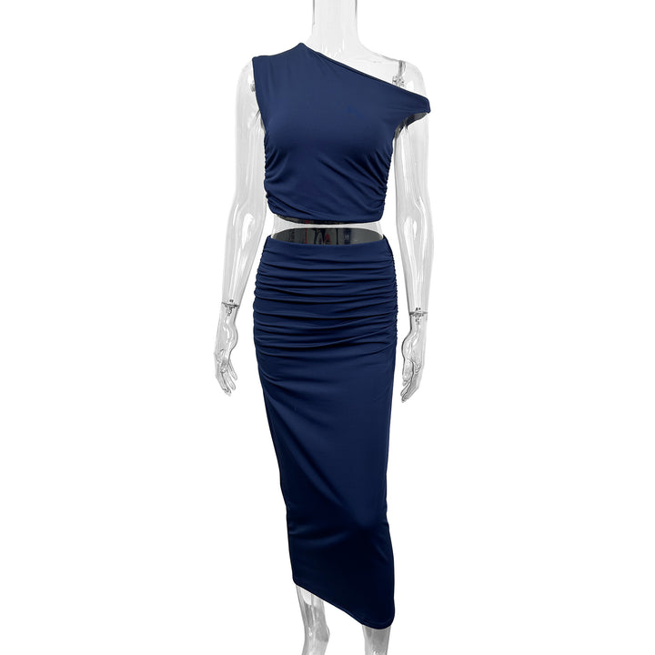 Women's Stylish Set with Asymmetrical Top and Long Skirt Lune London