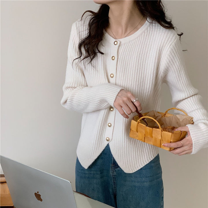 Ladies Lune London Decorative Button Knit Jacket