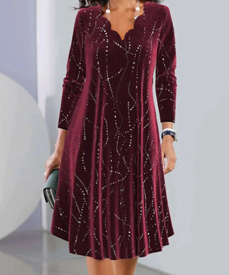 Robe de fête élégante pour femmes avec des accents scintillants Chic & Stil