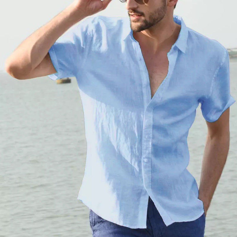 Light linen short sleeve shirt for men Lune London
