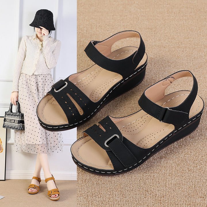 Lune London adjustable comfort wedge sandals for women