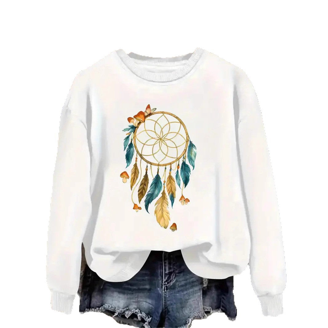 Sweatshirt pour femme avec design artistique de capteur de rêves Chic & Stil