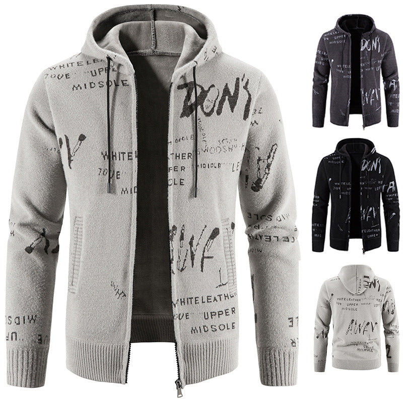 Fashionable men's hoodie with creative print Lune London