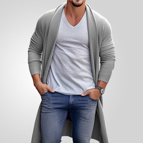 Casual knit cardigan for men with open cut Lune London