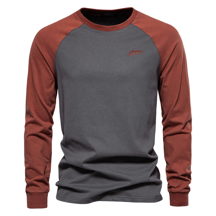 Men's Long Sleeve Shirt with Modern Contrast Design and Comfortable Fit Lune London