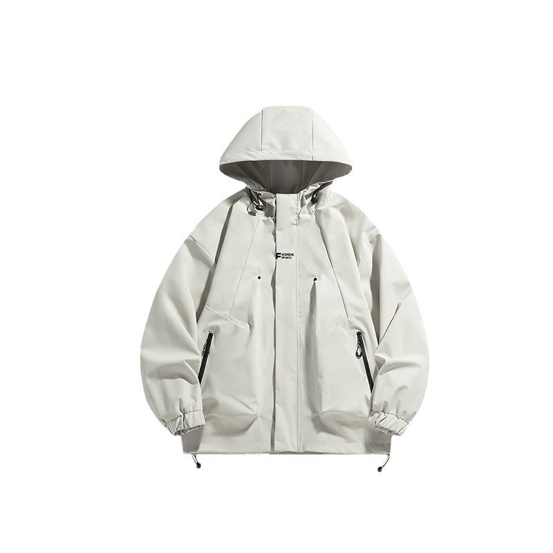 Men's Multifunctional Winter Jacket with Insulating Fleece Lining and Adjustable Hood Lune London