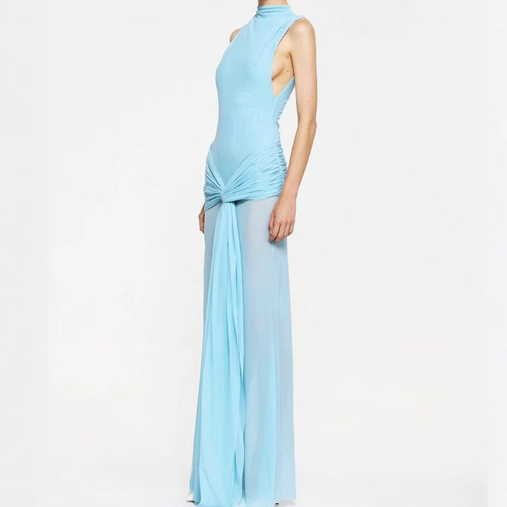 Elegant maxi dresses for women with creative draping details and a fitted cut Lune London