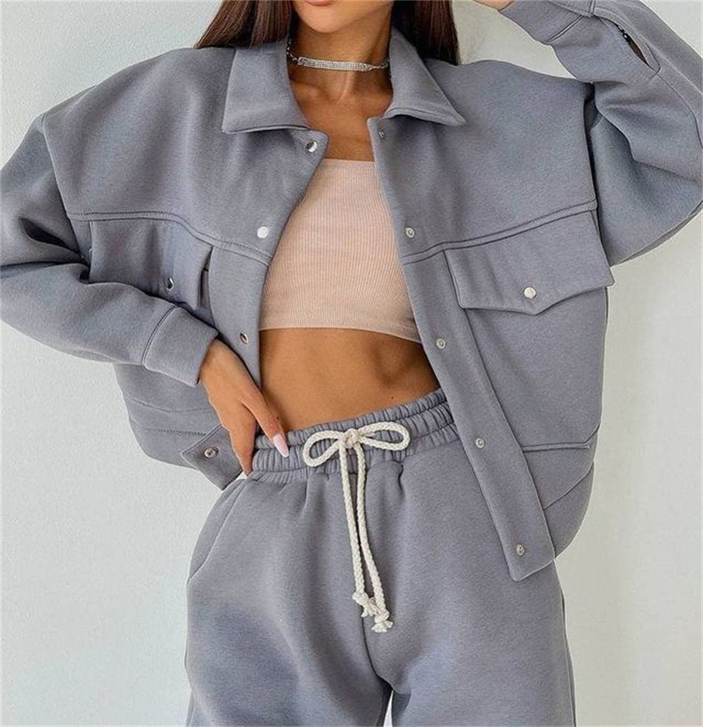 Casual set for women in sweatshirt and jogger pants Lune London