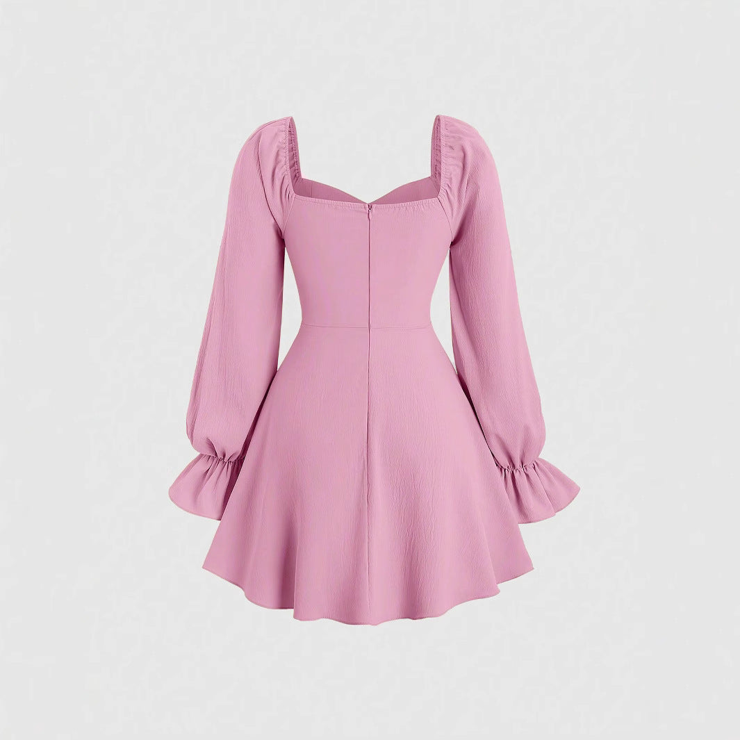 Robe mini femme avec manches bouffantes et décolleté en cœur chic Chic & Stil