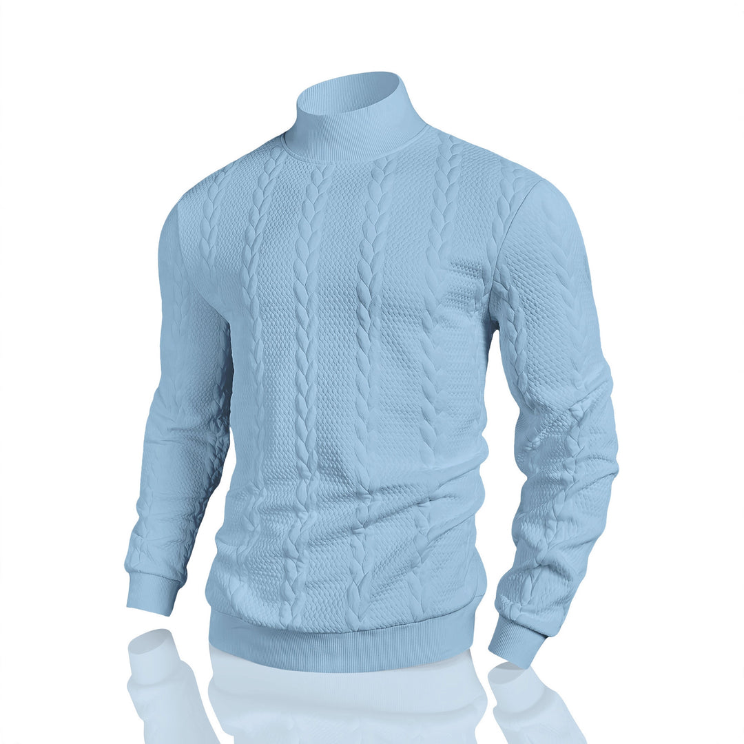 Knitted sweater for men with high collar Lune London