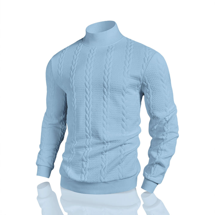Knitted sweater for men with high collar Lune London