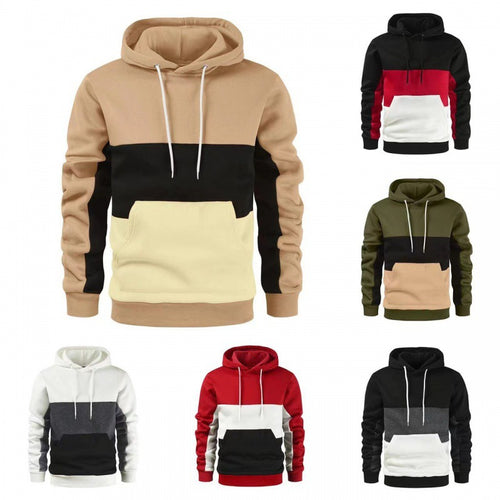 Men's sporty hoodie with contrasting color block design Lune London