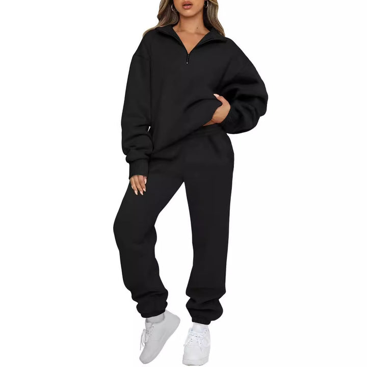 Women Zip Hoodie Set and Chic Jogging Pants