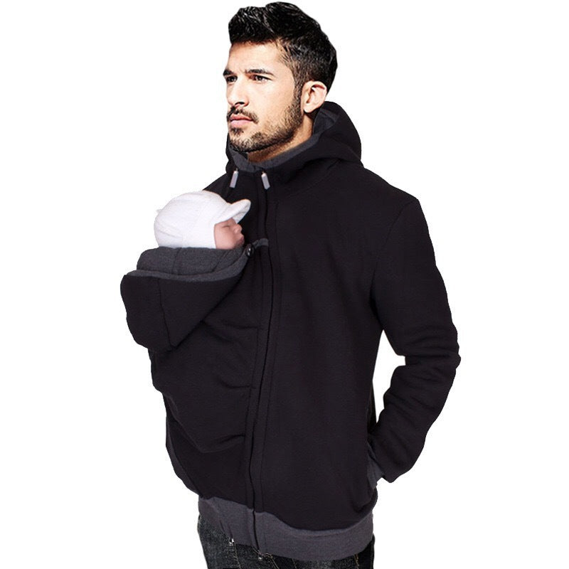 Men's Multifunctional Carrying Jacket with Removable Baby Insert Chic Und Stil