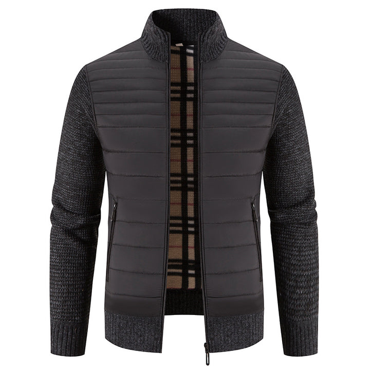 Casual quilted jacket for men with knit sleeves Lune London