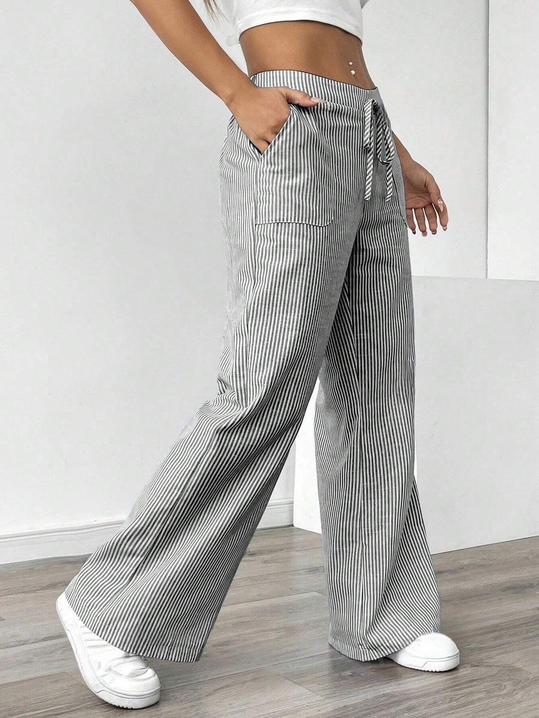 Wide Striped Trousers for Women Lune London