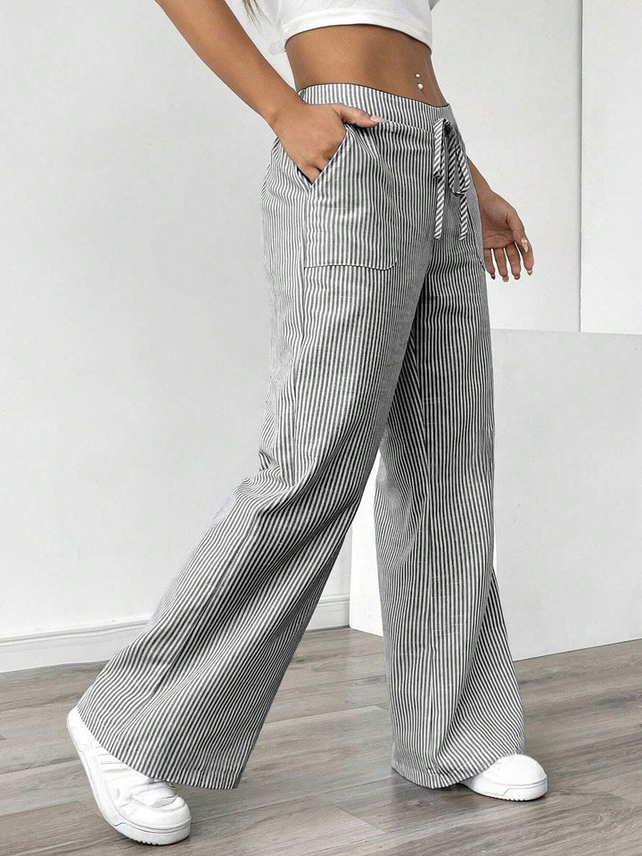 Wide Striped Trousers for Women Lune London